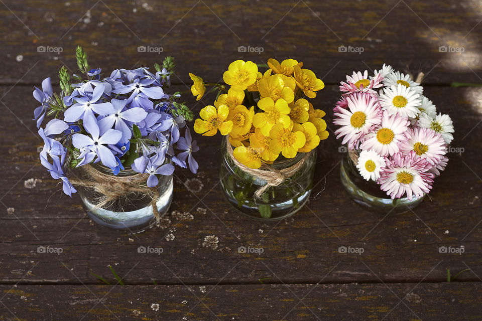 flowers in vases