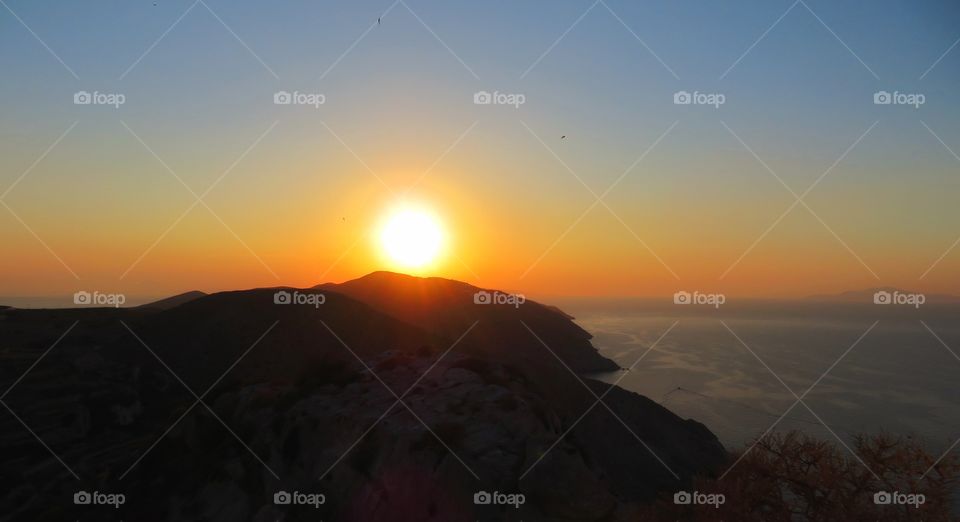 Greek sunset Folegandros 