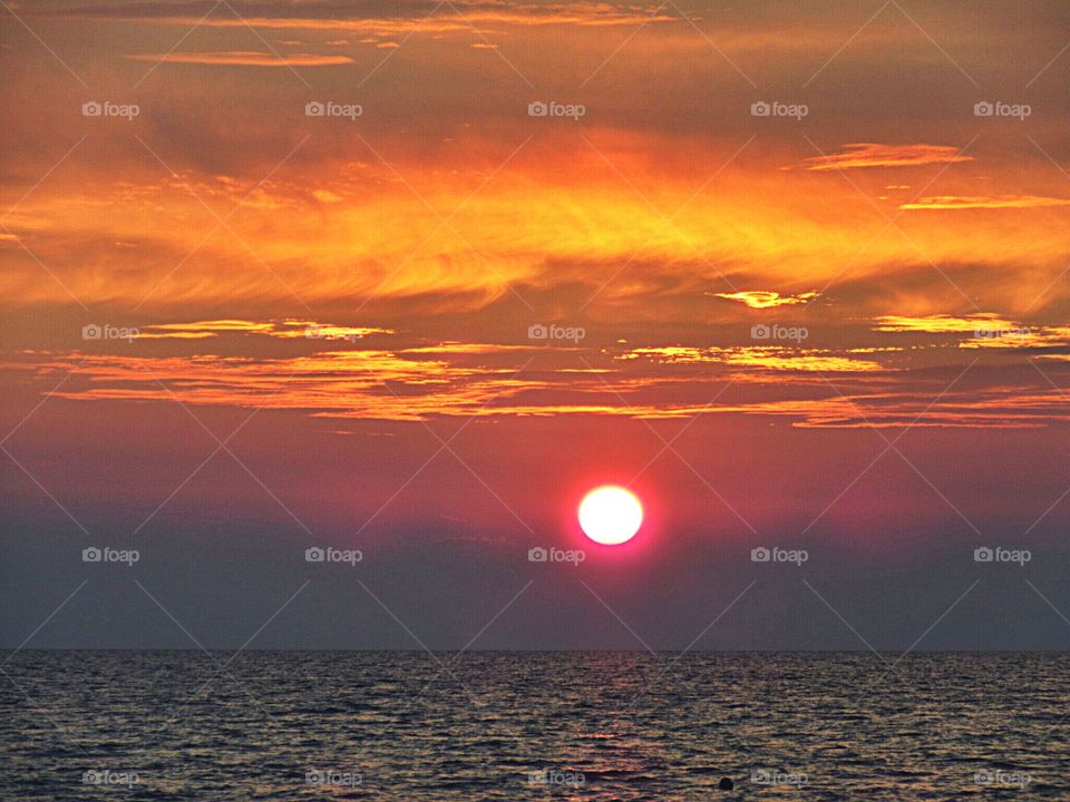 Golden  Sunset over Palinuro ( Italy ).