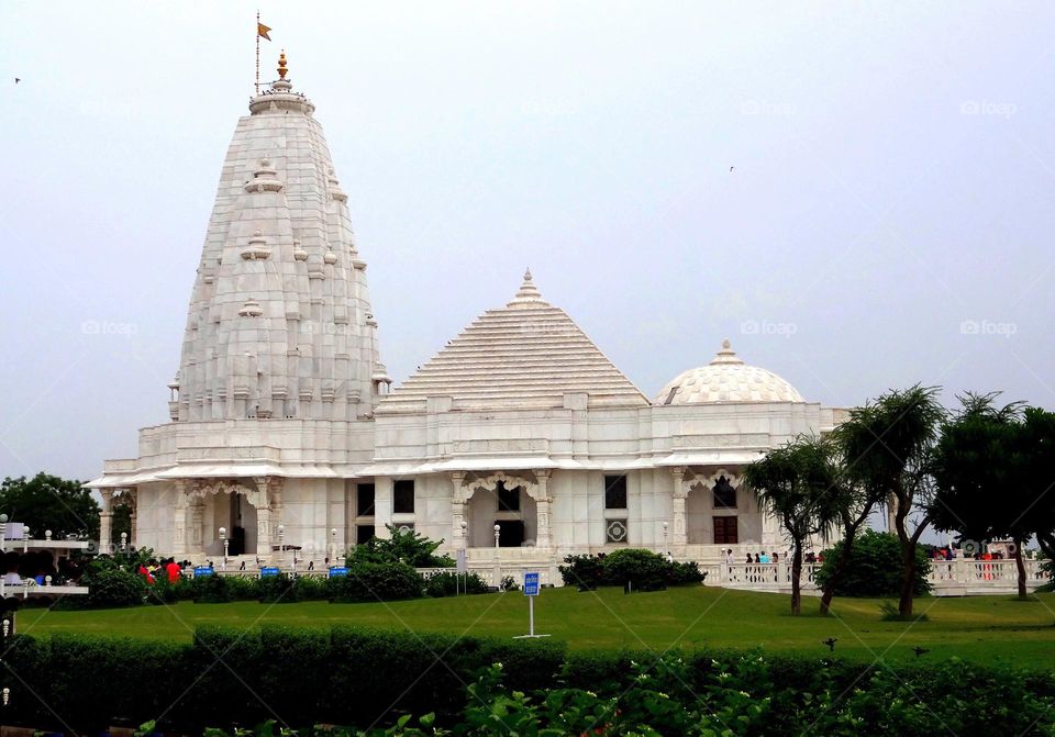 Birla Mandir,Jaipur. This is Hindu temple made of white marble dedicated to goddess Lakshmi and Lord Vishnu.