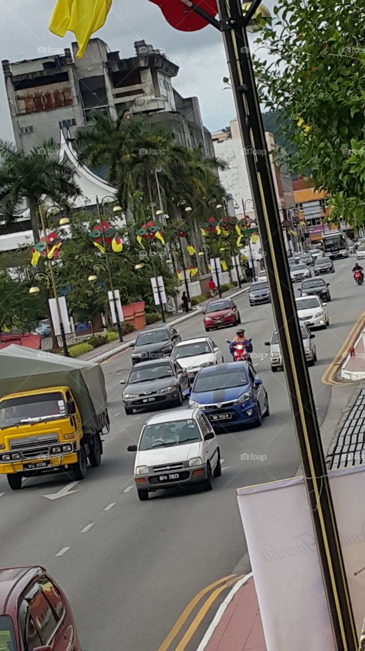 Street in small town Malaysia