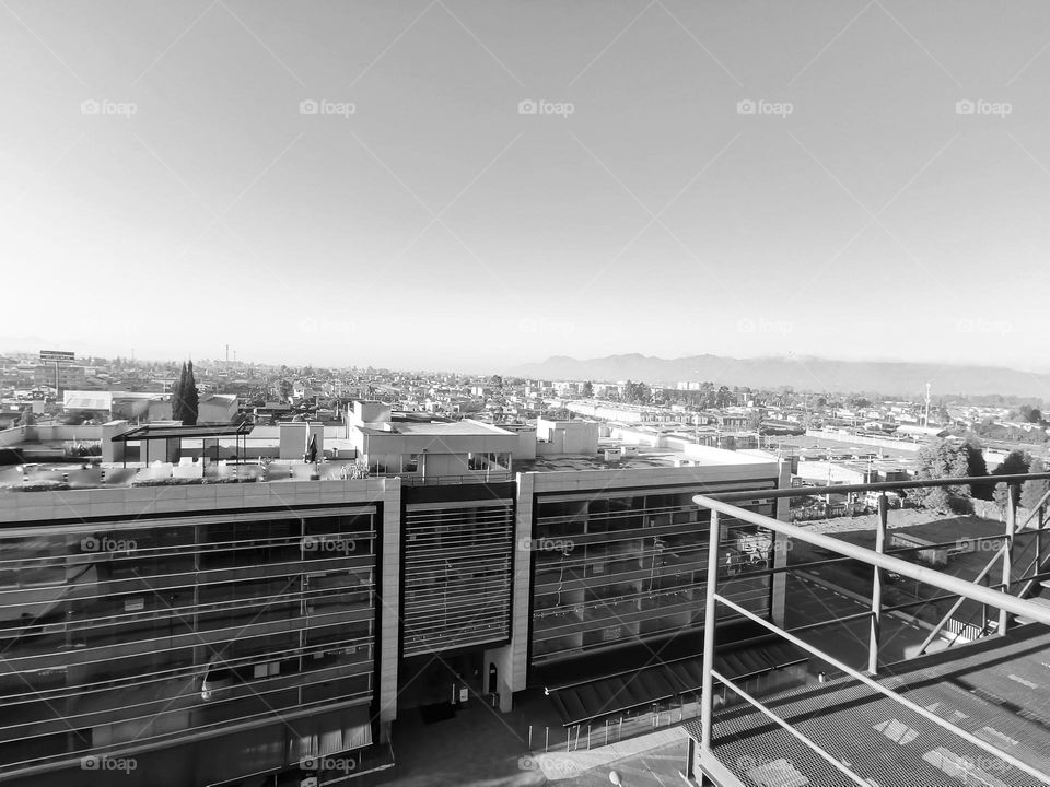 The architecture in a city