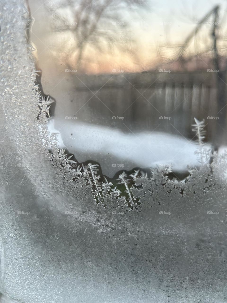 ice on the window