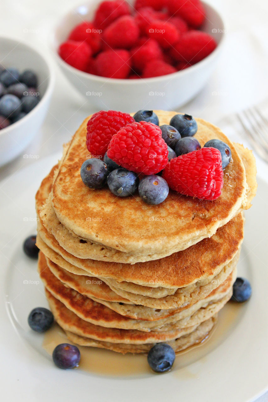 Pancake with berry fruits