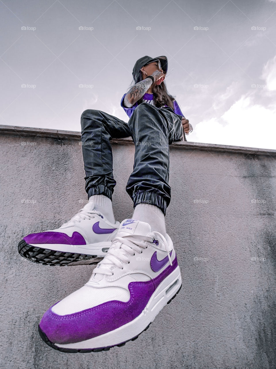 Low angle view of a woman 