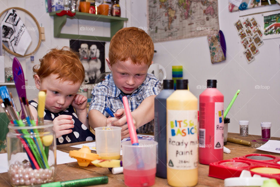 girl blue red children by ahilton2007