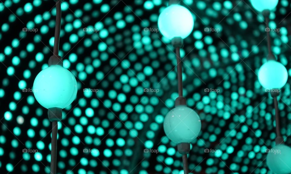 Green lights have been brightly lit up for Christmas season.