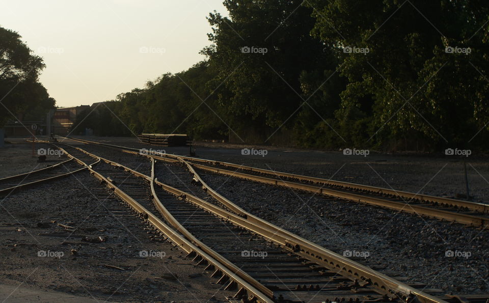 Rail road tracks. Train tracks