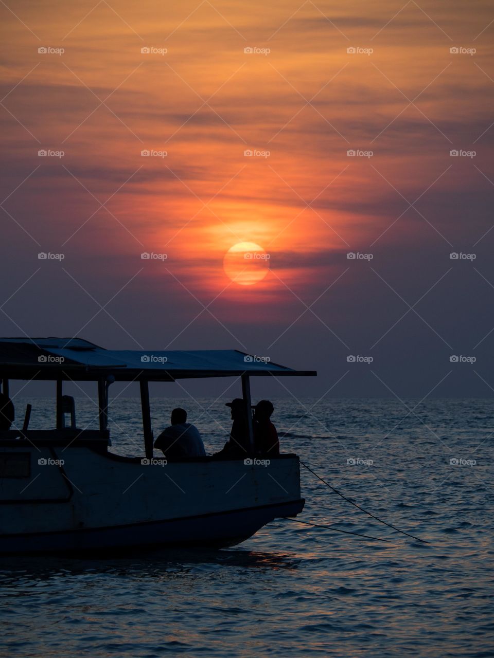 Boat at sunset 
