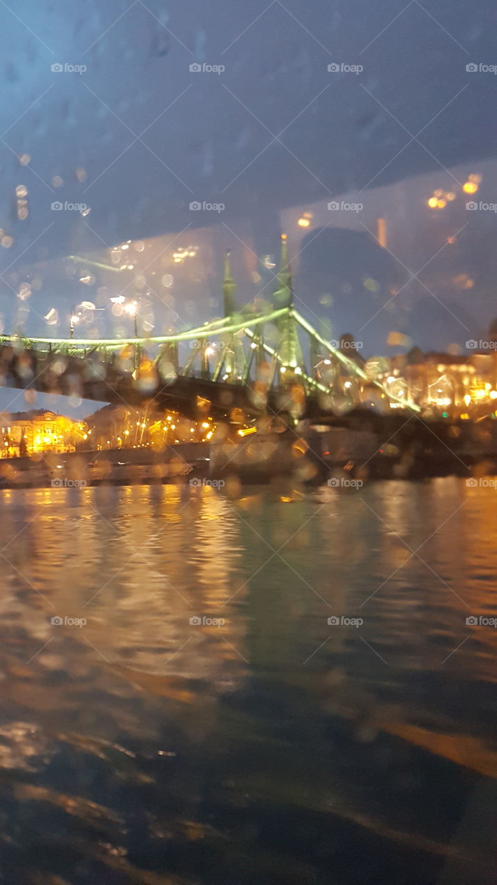 bridge in the rain