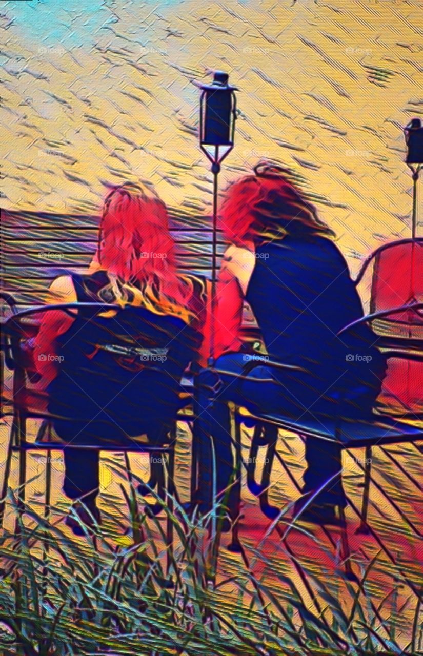 break outside  musicians  chairs