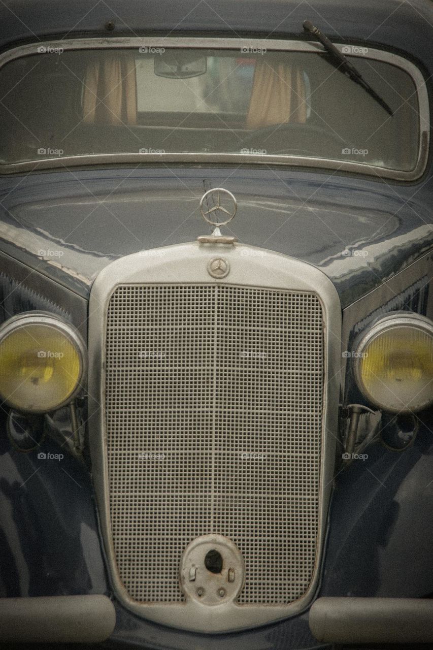 Vintage Mercedes car - close up 