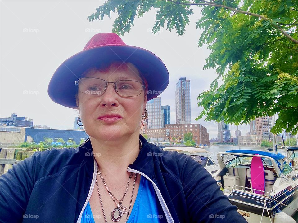 I, „Petra Schiller“ am standing in the parking lot beneath the „Pulaski Bridge“ at „Newtown Creek“ in LIC, Queens on a slightly overcast afternoon in early August of 2023. Hypnotic Productions