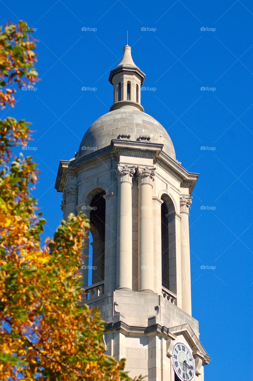 Old Main tower. The bell tower of Old Main at Pennsylvania State University.
