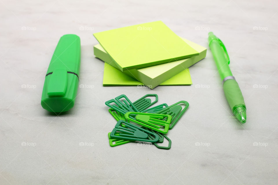 Green office supplies 