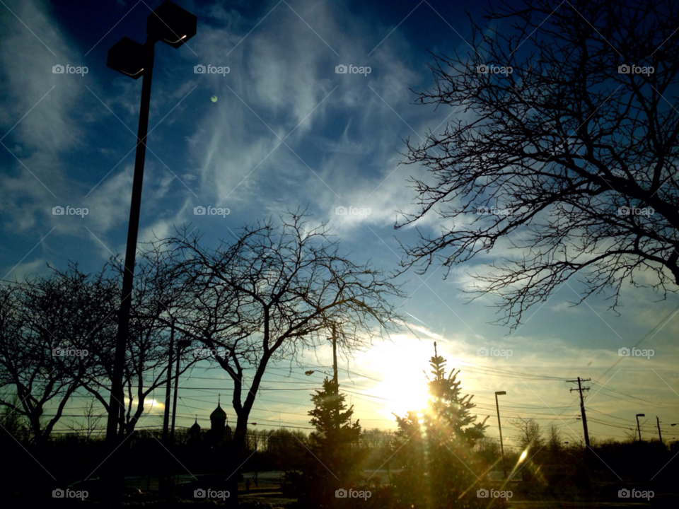 sky sunset winter. by srpphoto