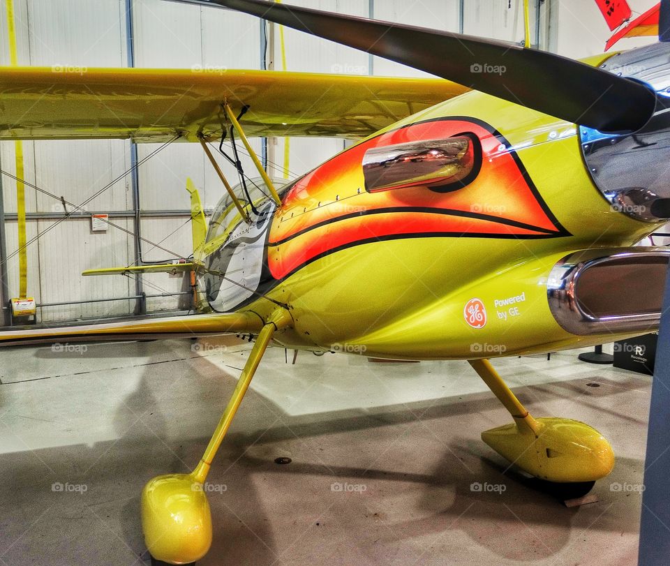 Yellow Racing Airplane