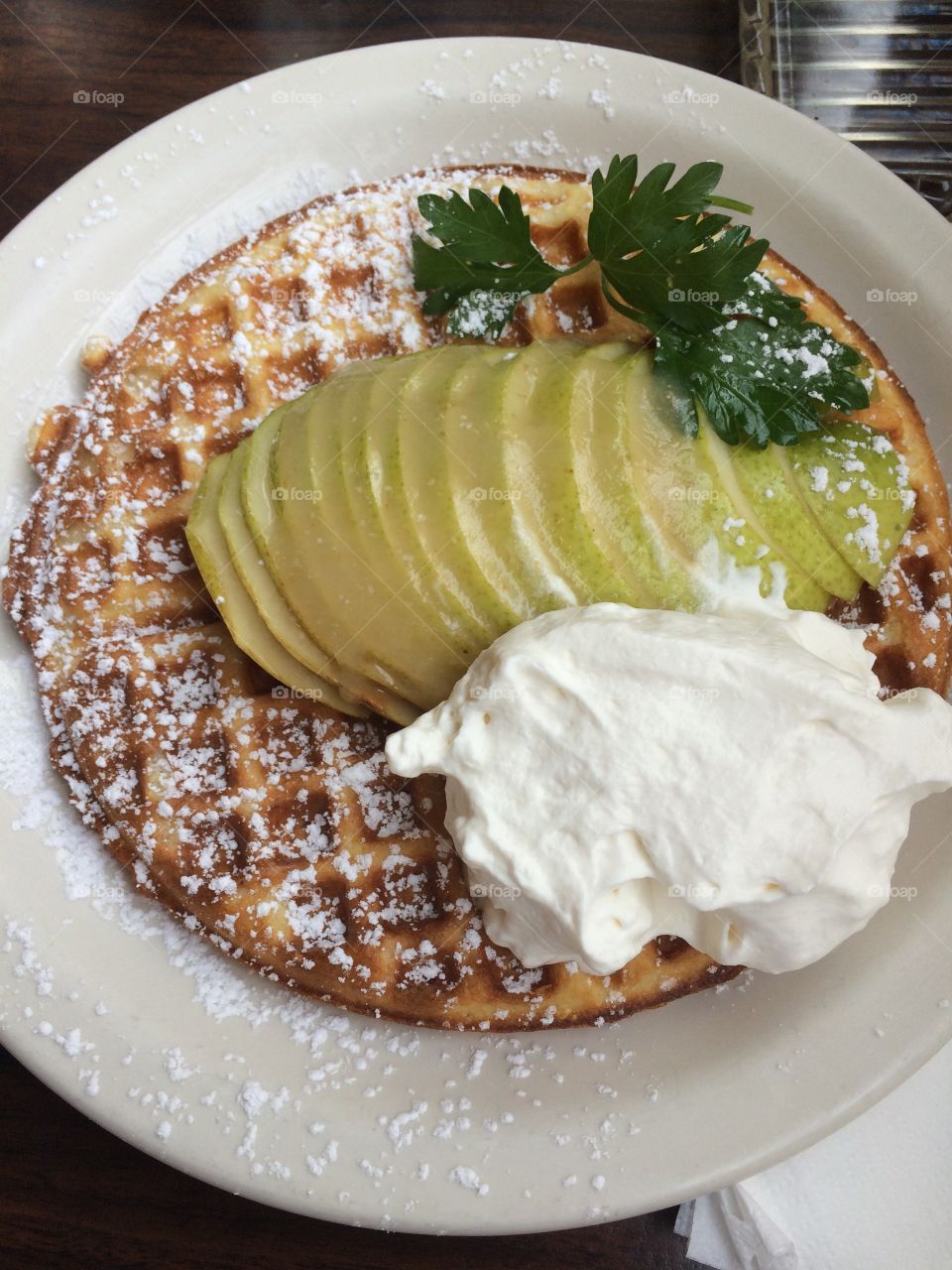 Pear Waffle. Shout out to all the pears...