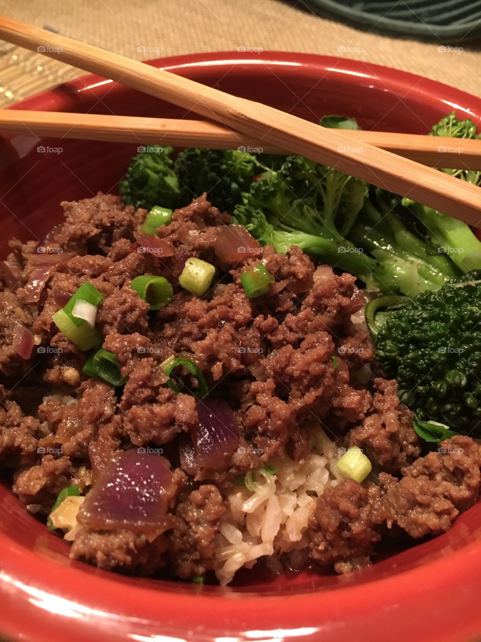 Homemade Korean Beef bowl. 