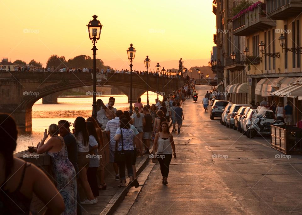 Crowd, Florence, Italy