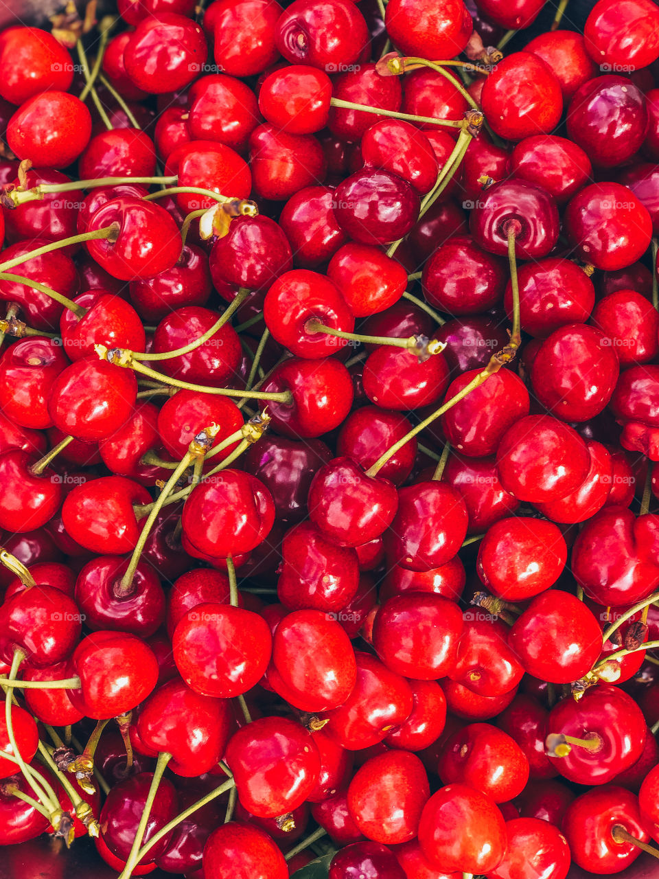 Background of a lot of cherries