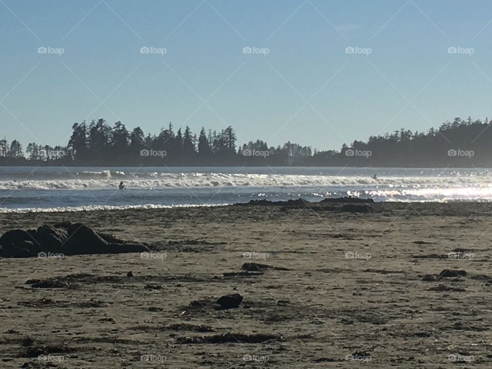 Day on a beach in Tofino