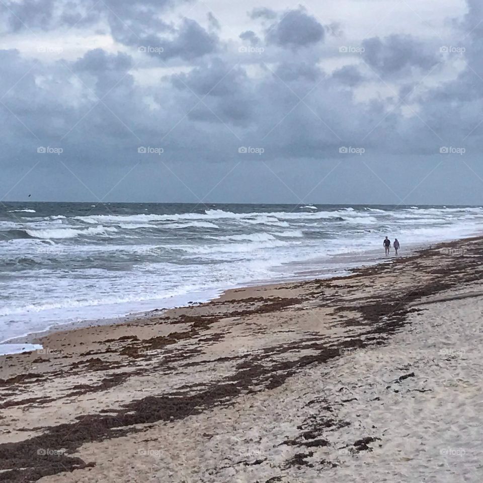 Evening walk on the beach