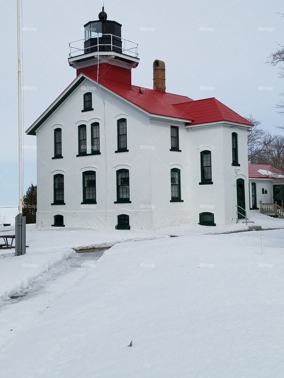 Grand Traverse Light in Winter