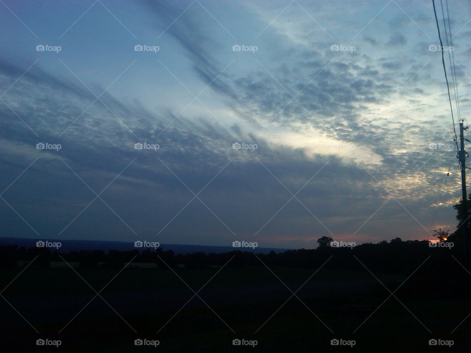 sky field sunset clouds by danelvr032708
