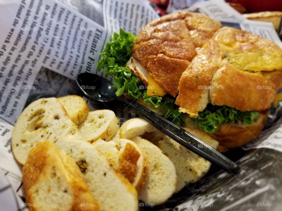 chicken bacon ranch bagel sandwich