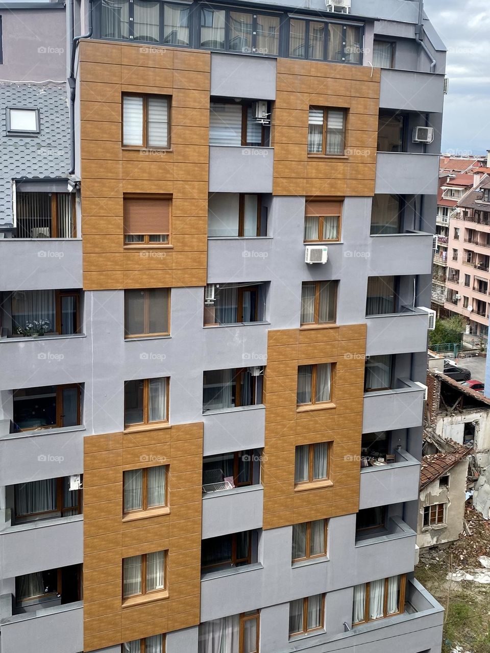 Facade of modern buildings 