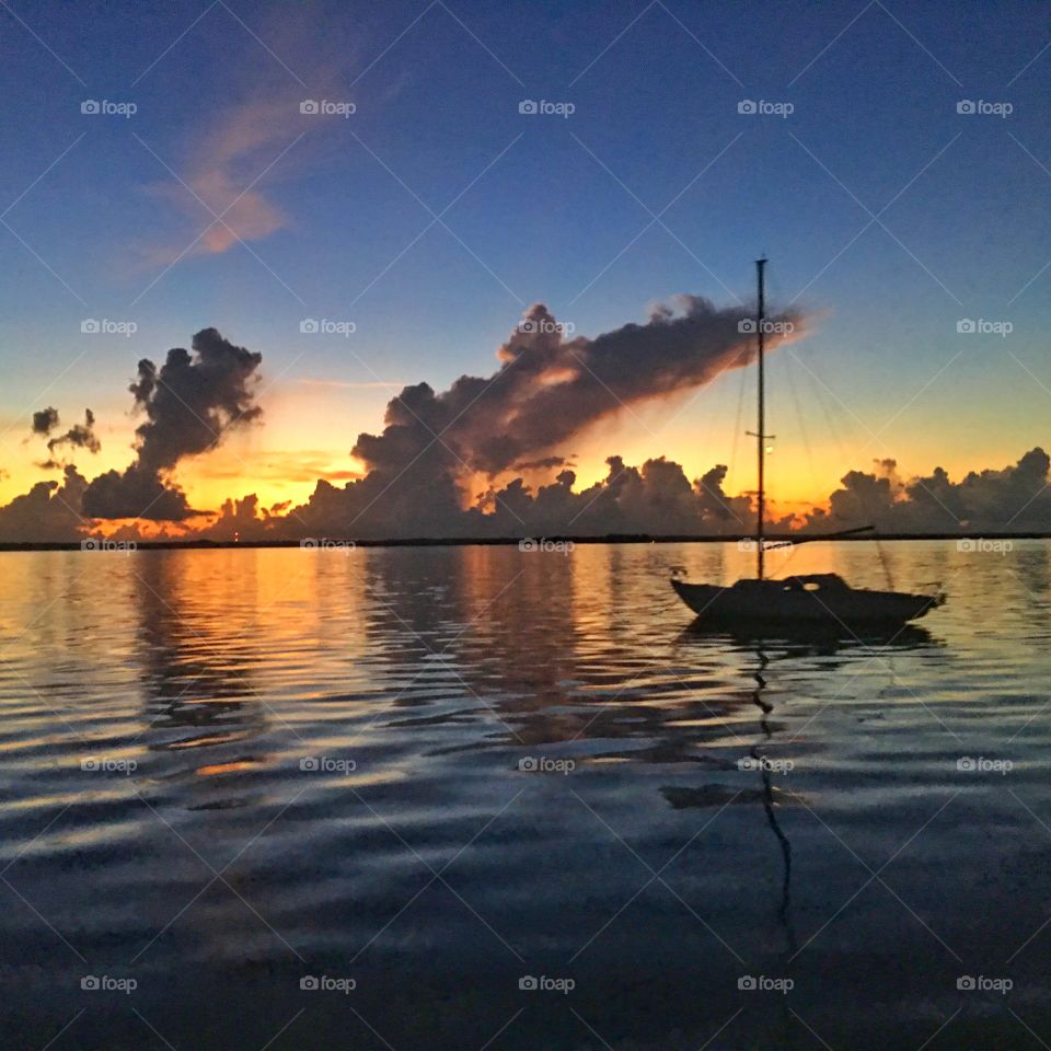 Sunset, Water, Dawn, Lake, Reflection