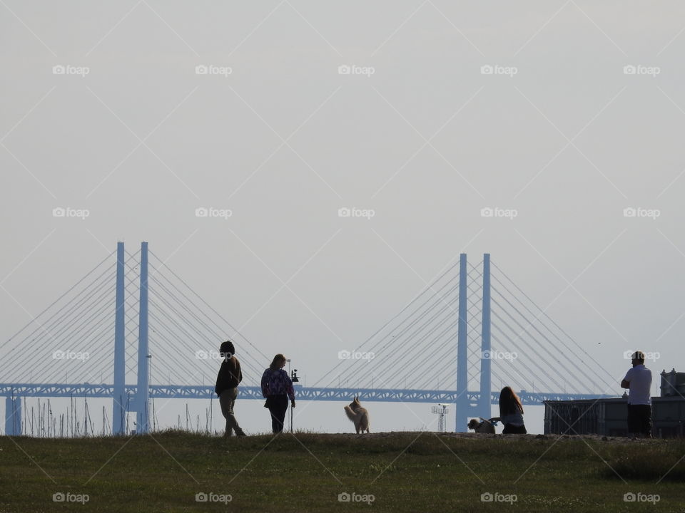 Walking the dog in the dog recreation field