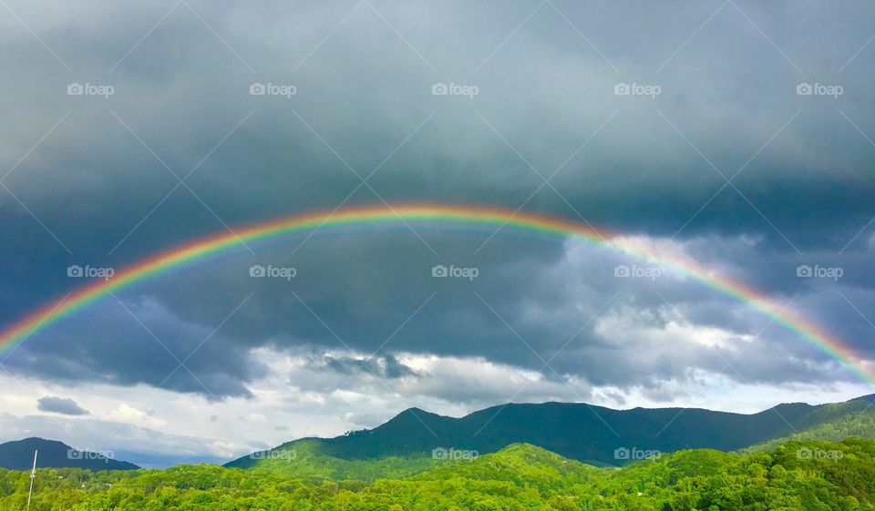 Full Rainbow in mountains of NC