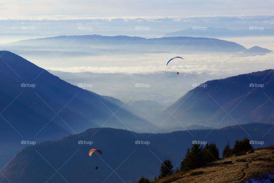 Paragliding in French Alps