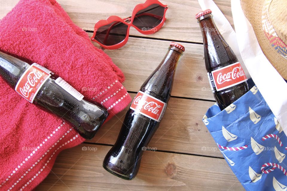 Coca Cola  product flat lay