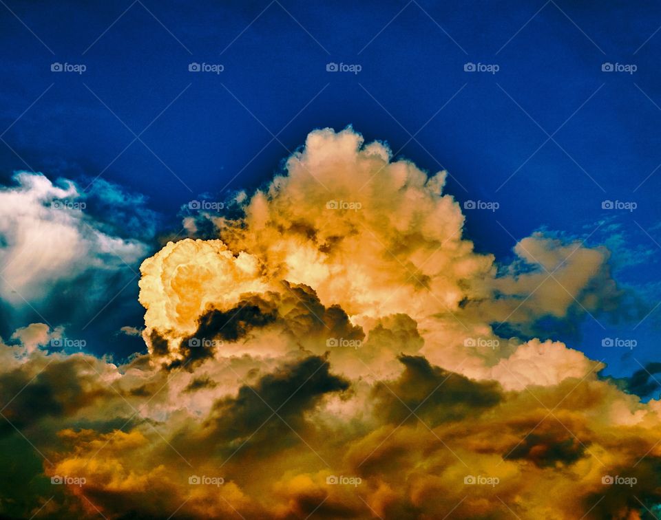 Burning cloud - intense lighting