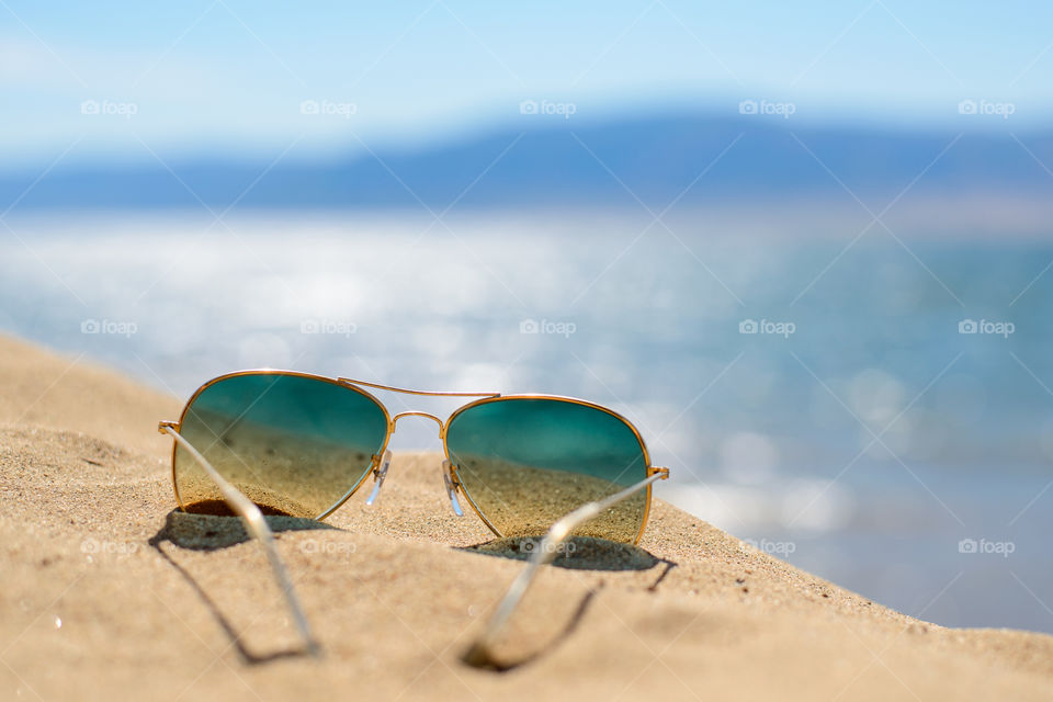 sunglasses on the beach