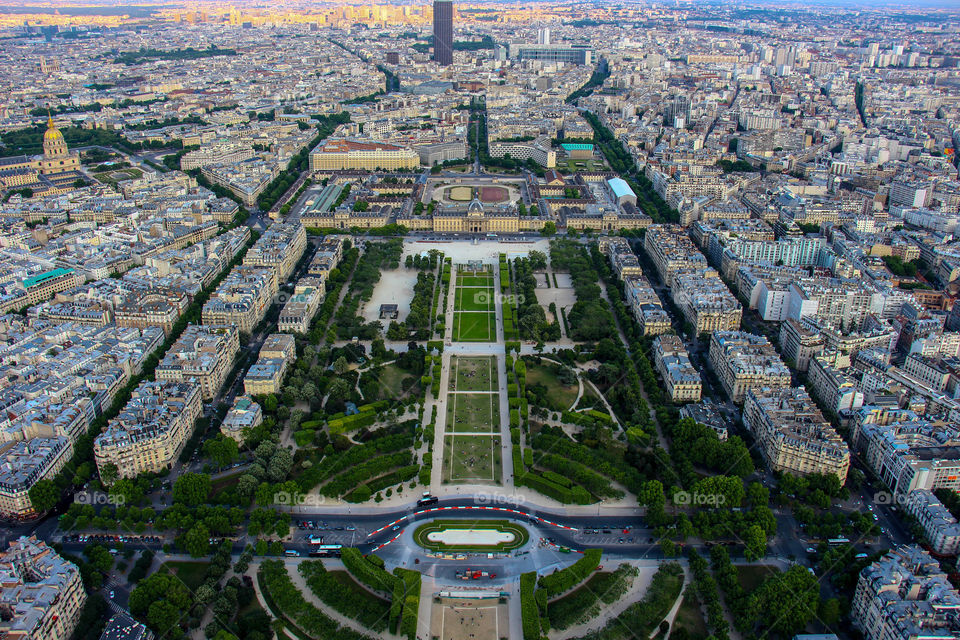 Ariel view of Paris