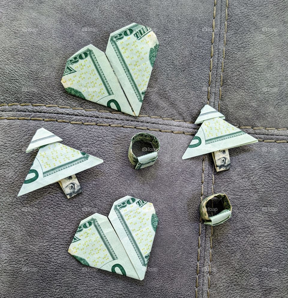 origami cash gifts
