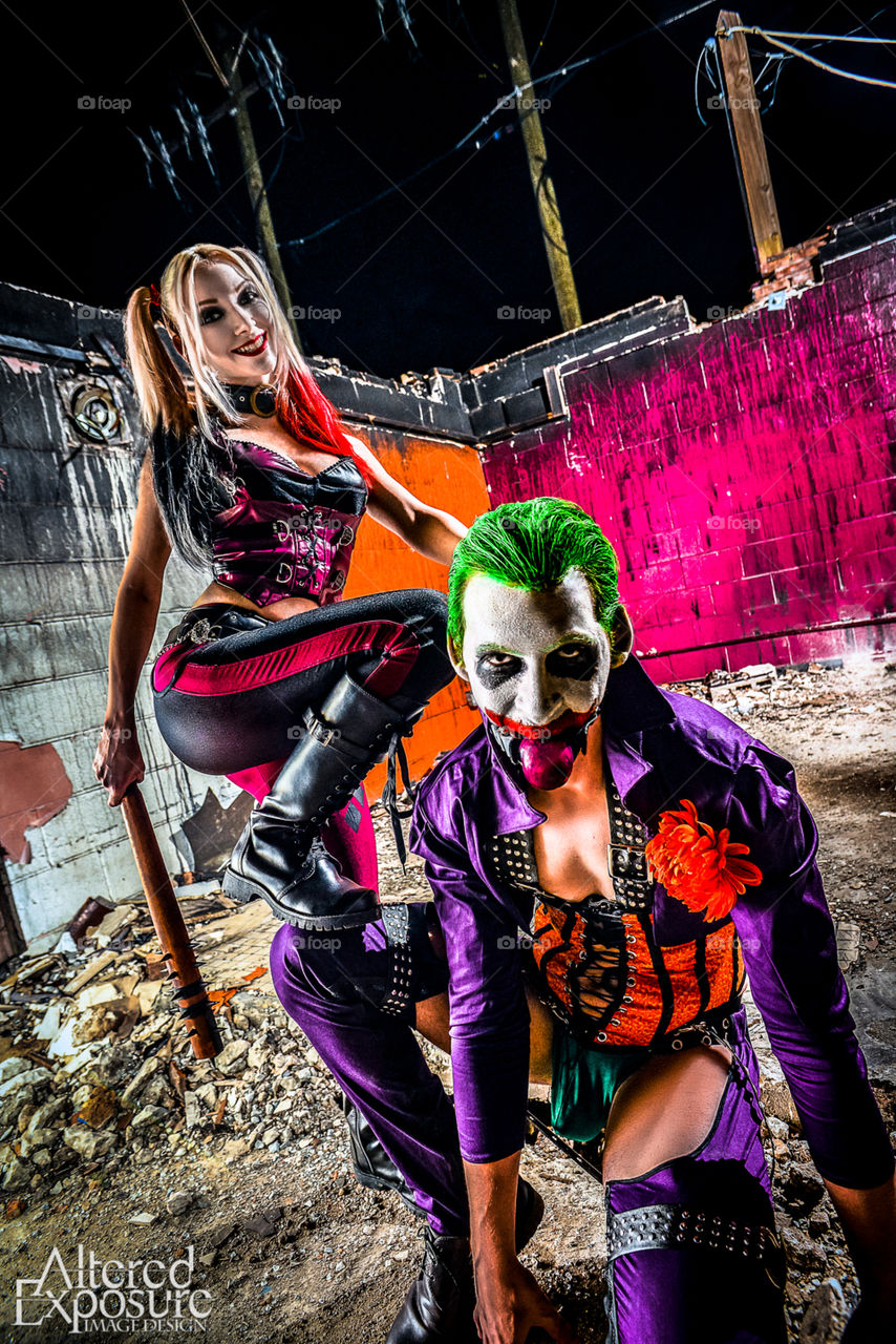 Harley Quinn and Joker Kinky Cosplay