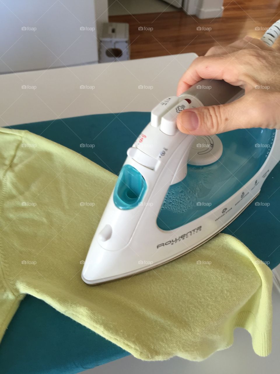 Ironing housework