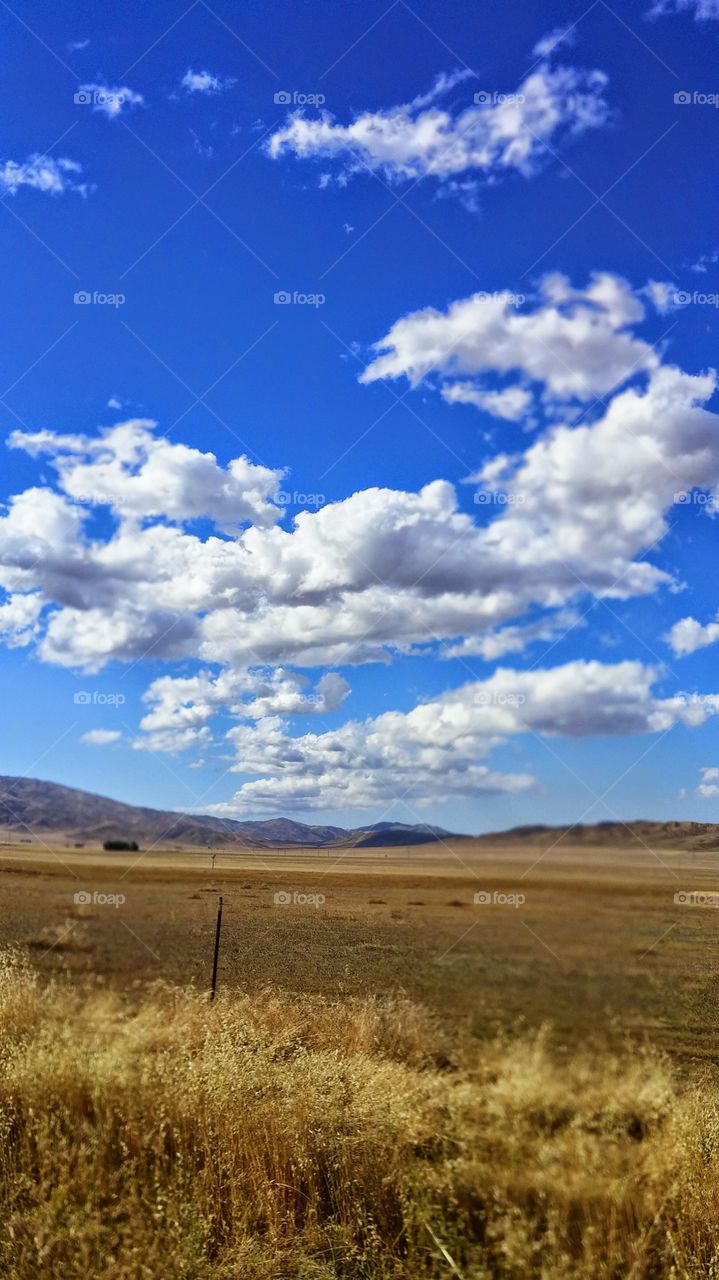 countryside clouds on a warm spring day
