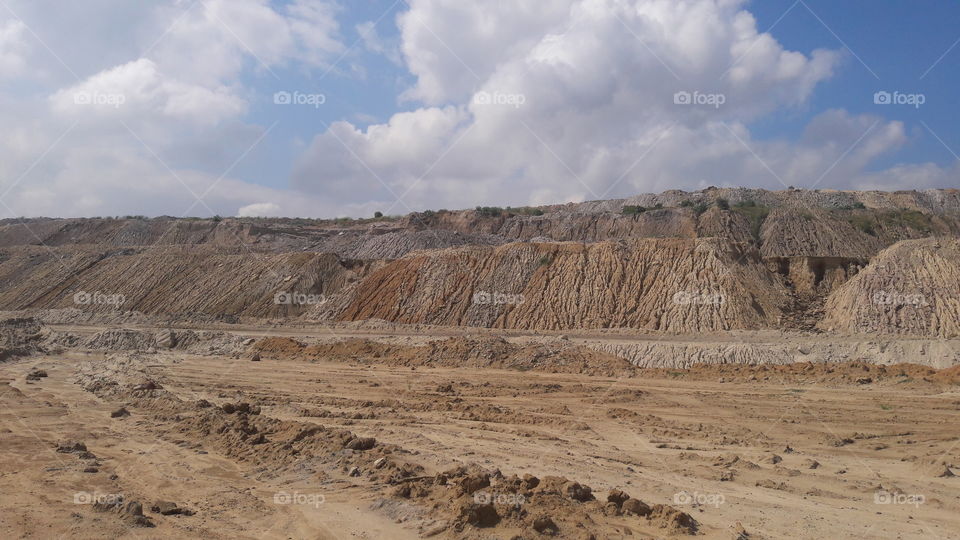 A beautiful scene of pleateau and cloudy sky.