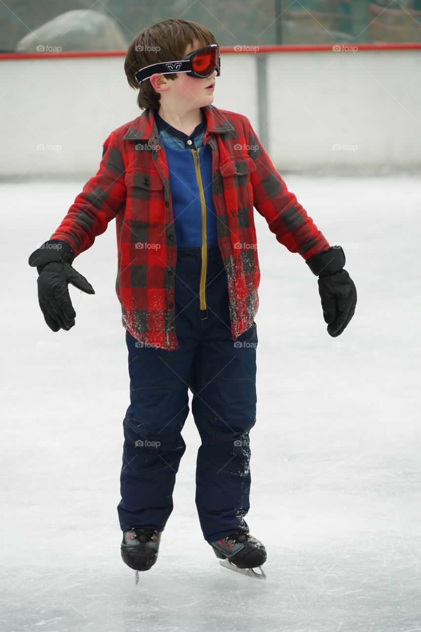 Boy Ice Skating