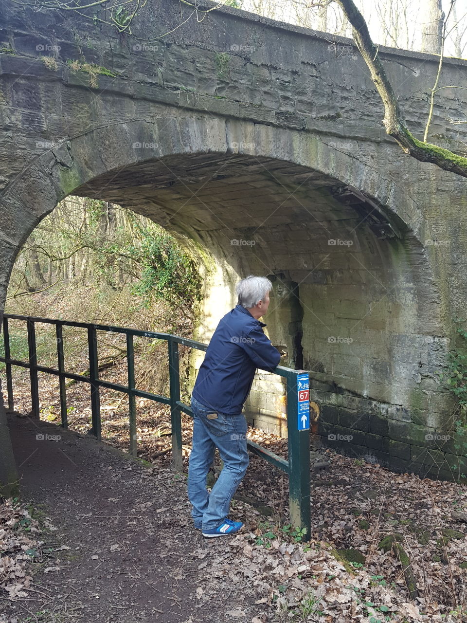 man and bridge