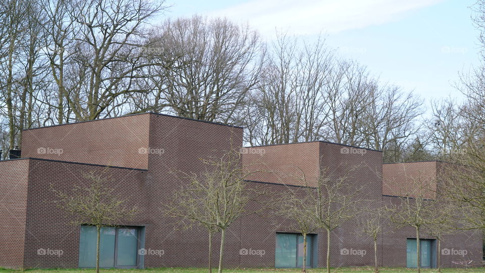 Architecture in Middelheim park in Antwerp, Belgium.