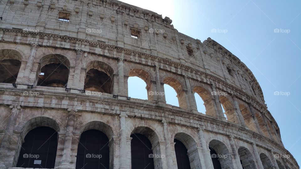 colosseum. traveling around italy, rome. colosseum