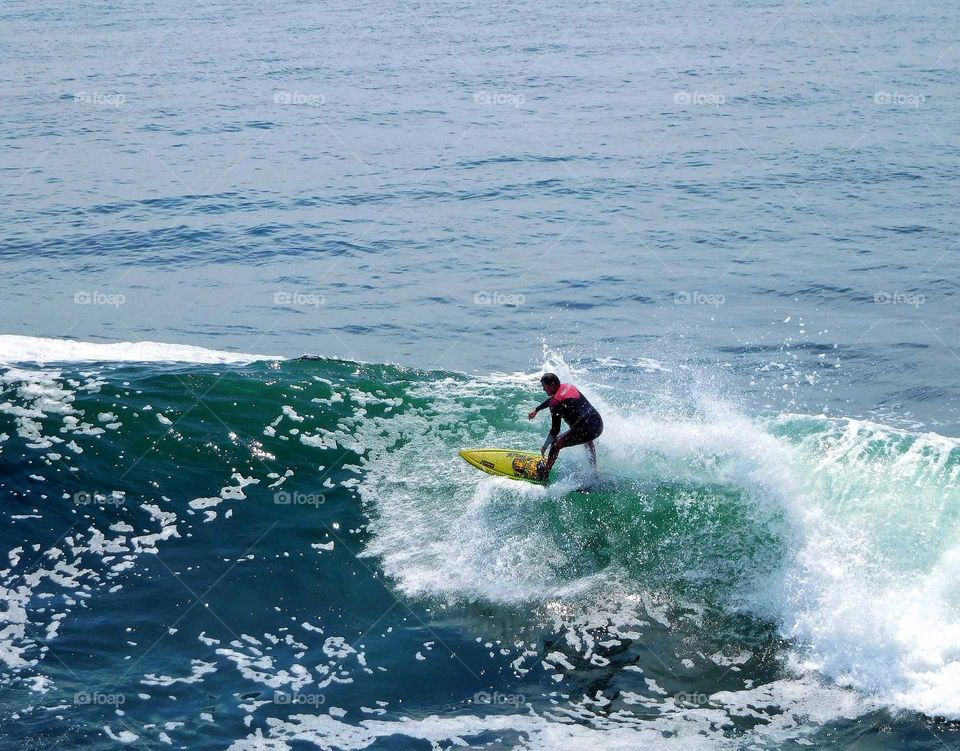 Santa Cruz surfing on a glorious day. California