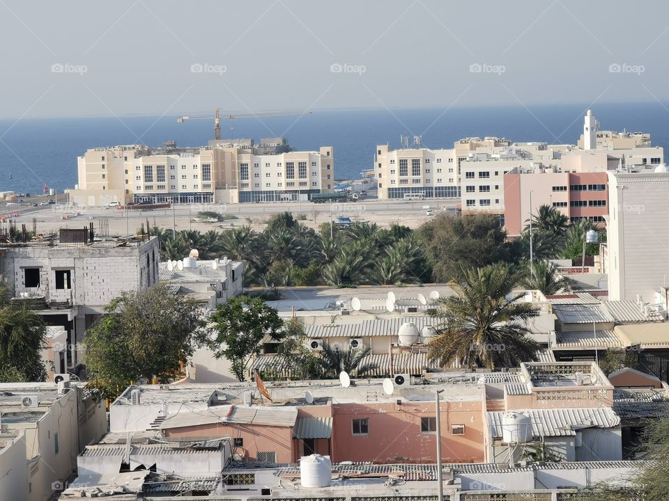 View of Mirfa town in Abudhabi, UAE.